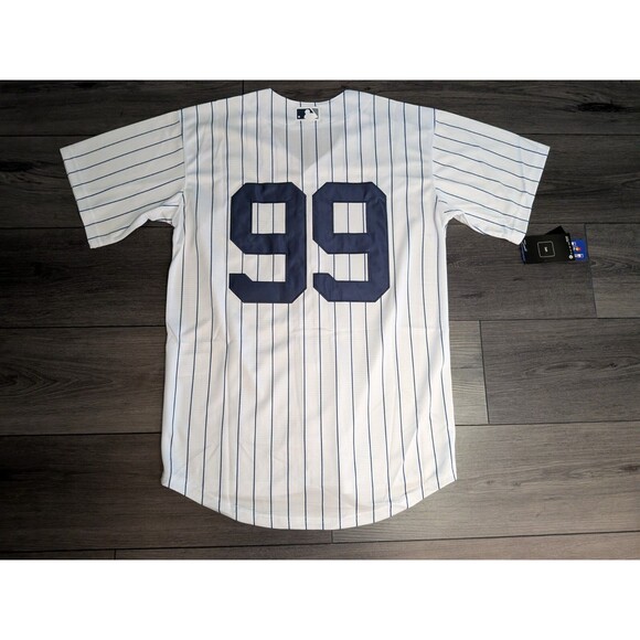 Other - Aaron Judge #99 New York Yankees White Pinstripe Baseball Jersey Men Siz…